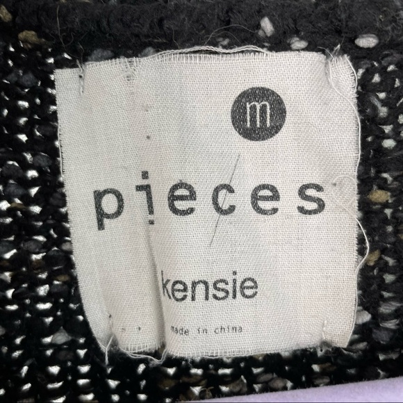 𝅺pieces by Kensie Black Chunky Knit Faux Shirttail Pullover Sweater - Picture 4 of 6